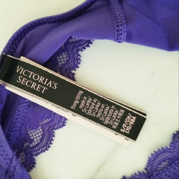 Victoria's Secret Very Sexy Smooth Cutout Caged Back Thong Panty Purple NWT - Picture 6 of 12